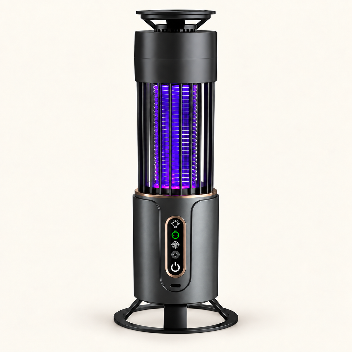 Lampa owadobójcza UV LED ładowalna, kolor szary