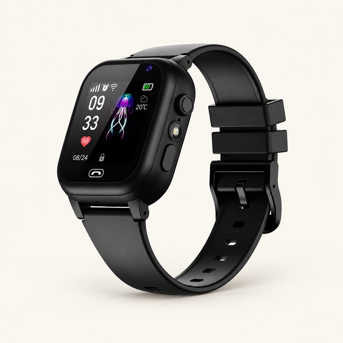 Smartwatch dziecięcy z funkcją lokalizacji i połączeń – Czarny