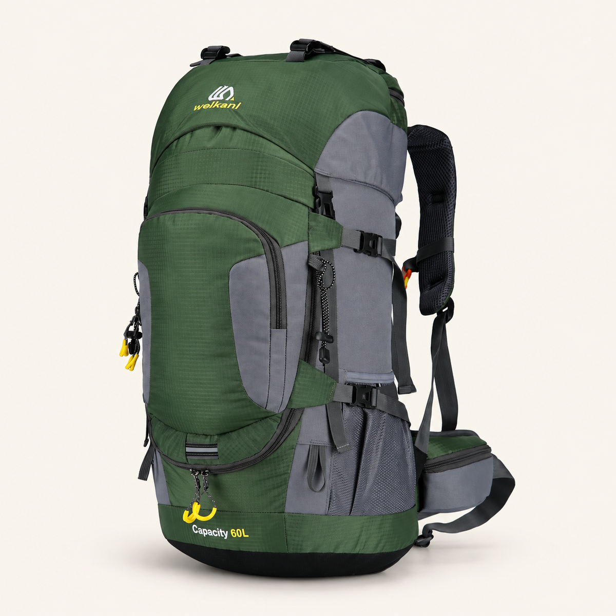 Plecak trekkingowy 60 l, kolor zielony