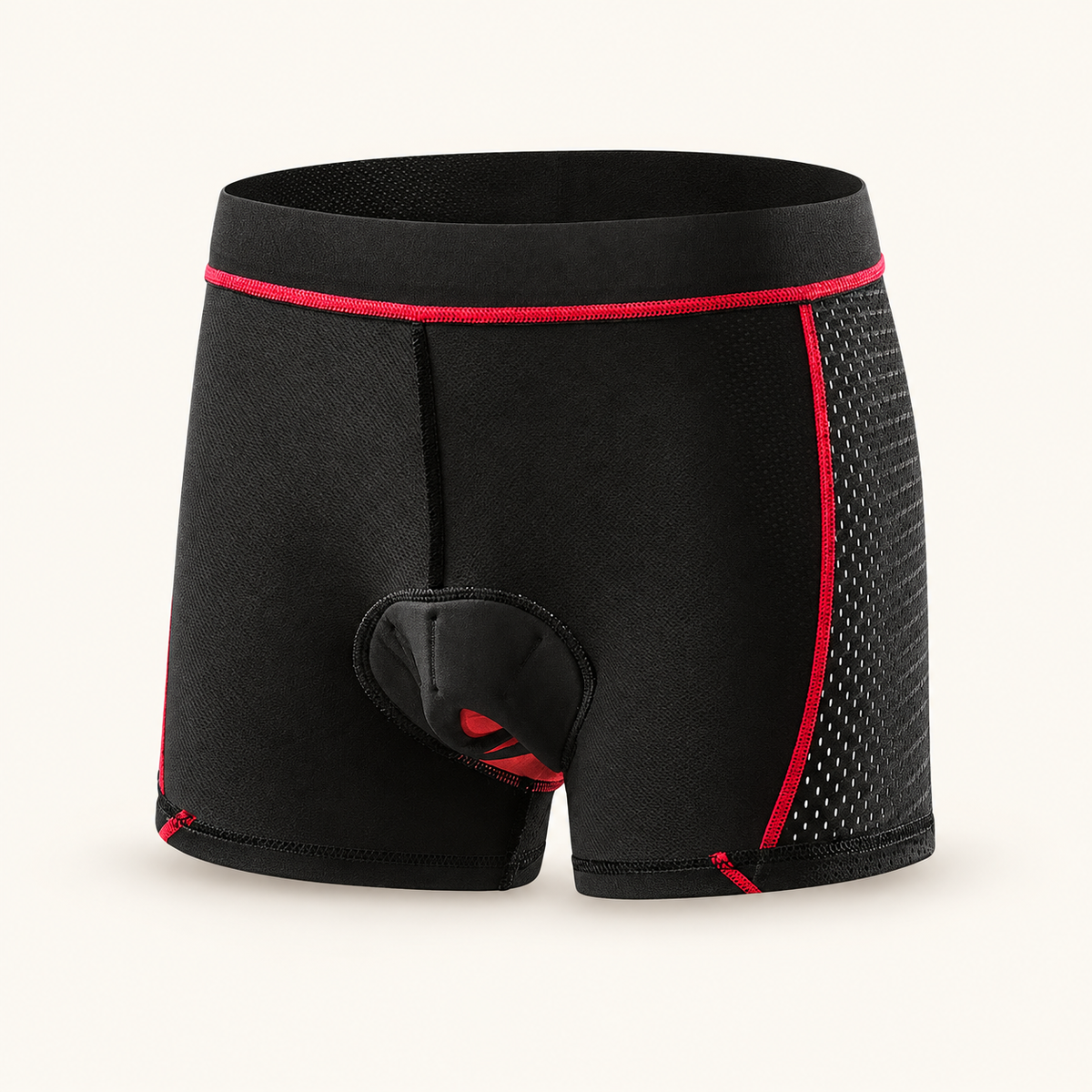 Bielizna rowerowa z wkładką żelową unisex, kolor czerwony